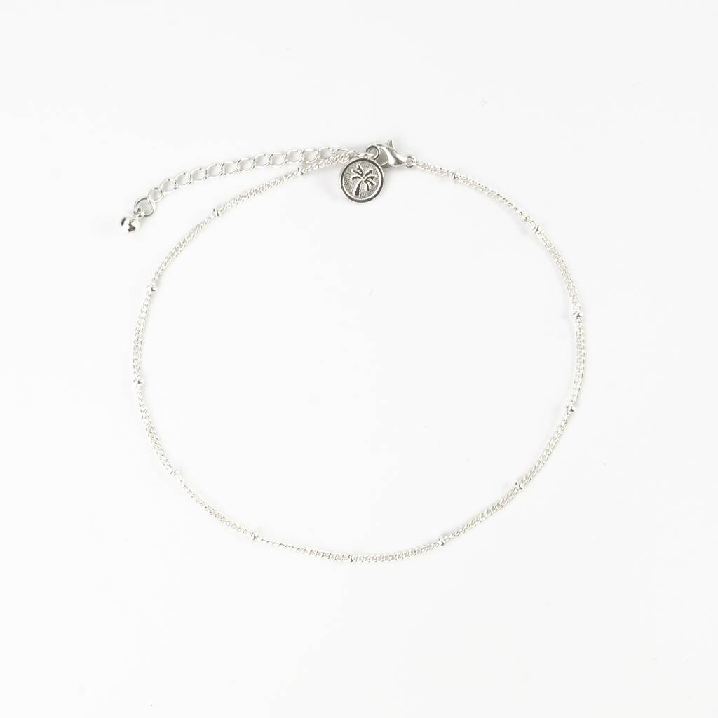 Anklet - Lovina Bobble (Silver) - The Rosy Robin Company