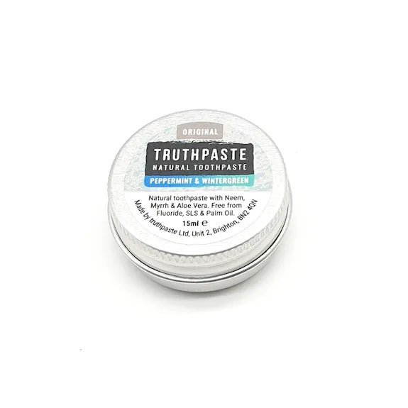 Zero Waste Travel Toothpaste 15ml - Peppermint & Winter Green - The Rosy Robin Company